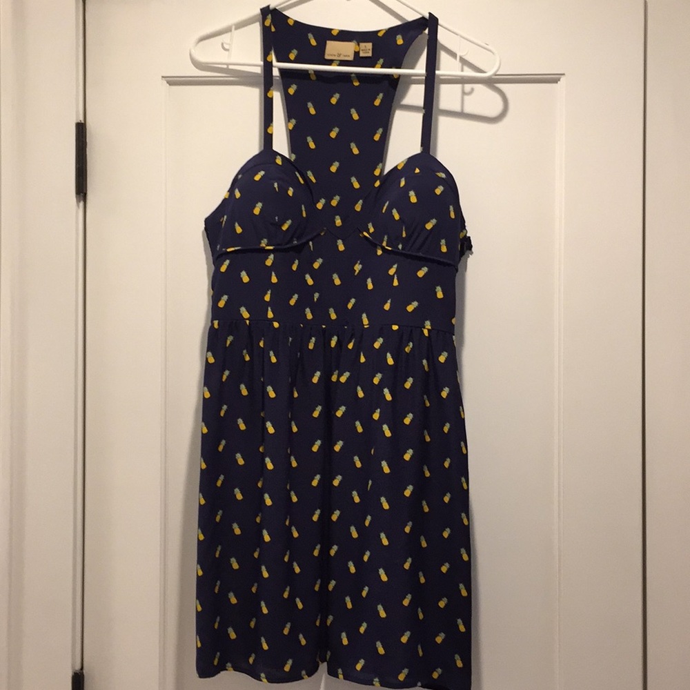 State & Lake Navy Pineapple Dress